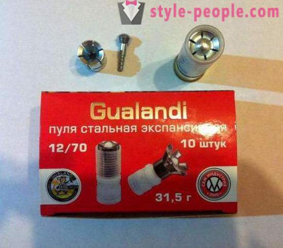 12 balas de calibre Gualandi: descripción. jabalí bala