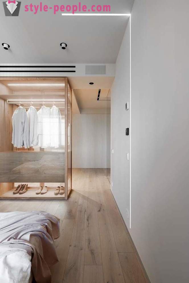 Interior minimalista de los apartamentos de 78 metros cuadrados en Kiev