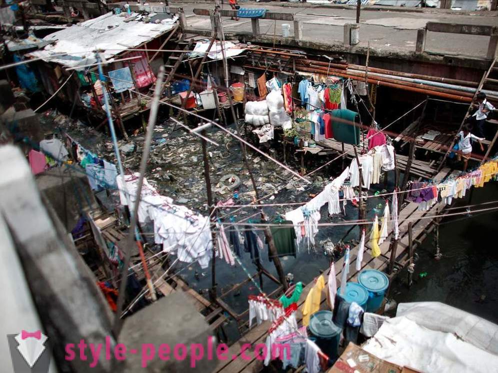 Los barrios pobres de Manila vista de pájaro