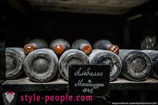 La famosa colección de vinos Masandra