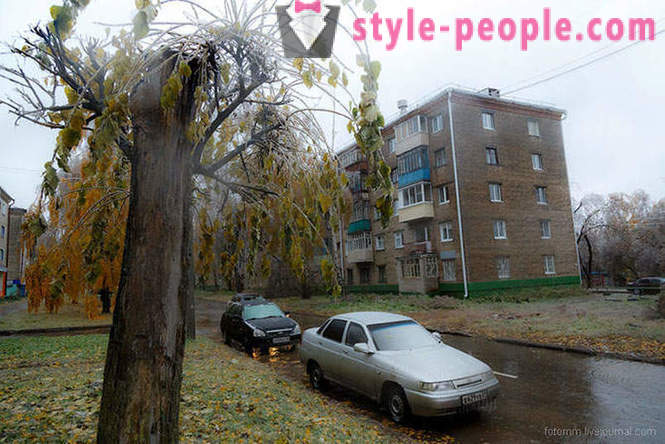 La lluvia helada en Cheboksary