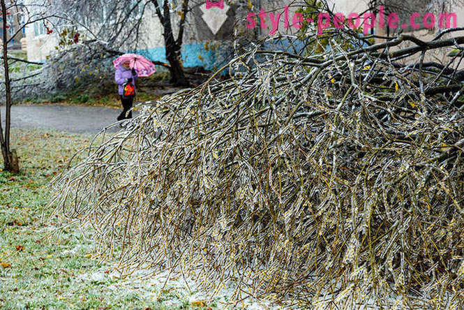 La lluvia helada en Cheboksary