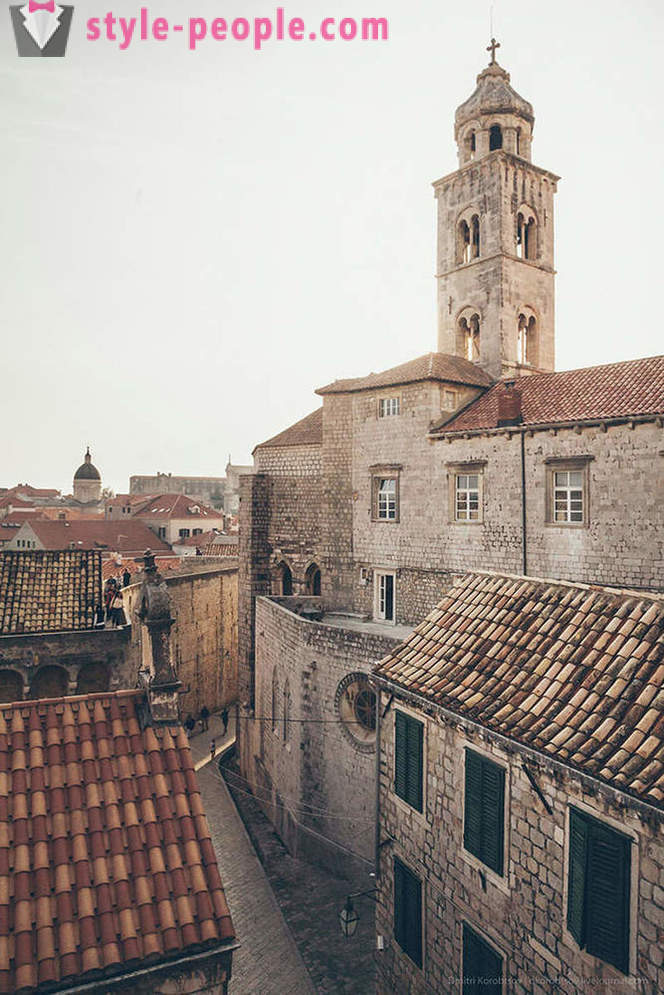 Ciudad antigua en Croacia con una vista de pájaro