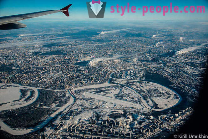 Vista de pájaro de invierno de Moscú