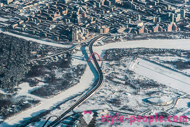 Vista de pájaro de invierno de Moscú
