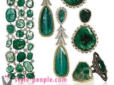 Piedras preciosas verde esmeralda, demantoid, turmalina