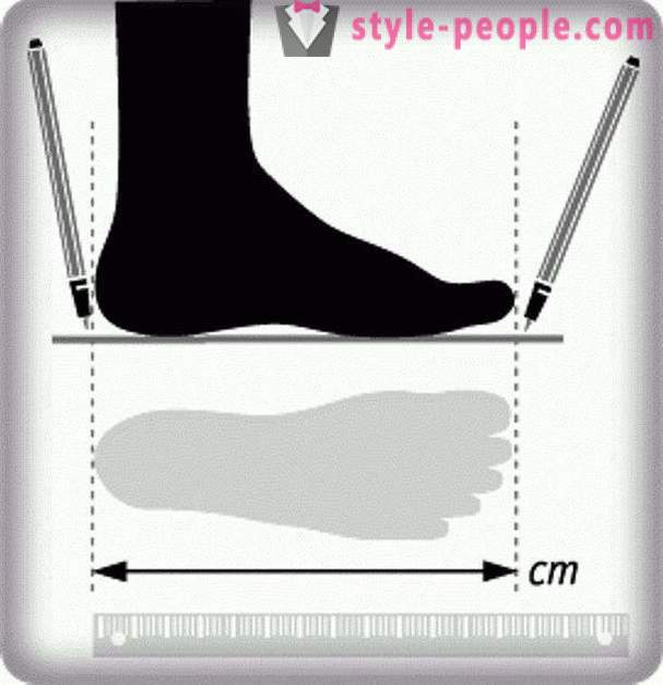 Cómo determinar el tamaño de un pie en cm